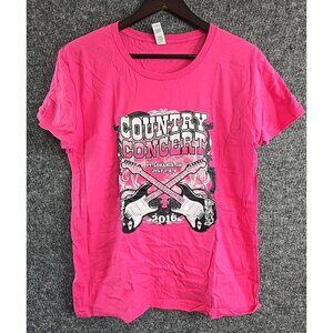 2016 Country Music Concert Tshirt  XL July Ft Laramie OH Pink